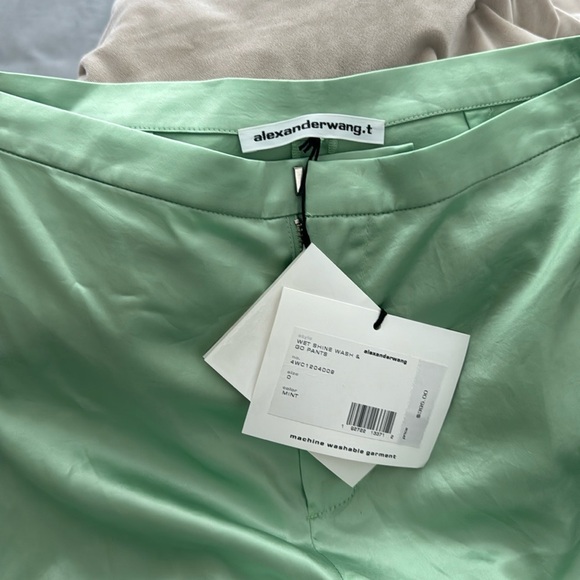 NWT Alexander Wang Wet Shine Wash and Go Pants Size 0 - Picture 3 of 3